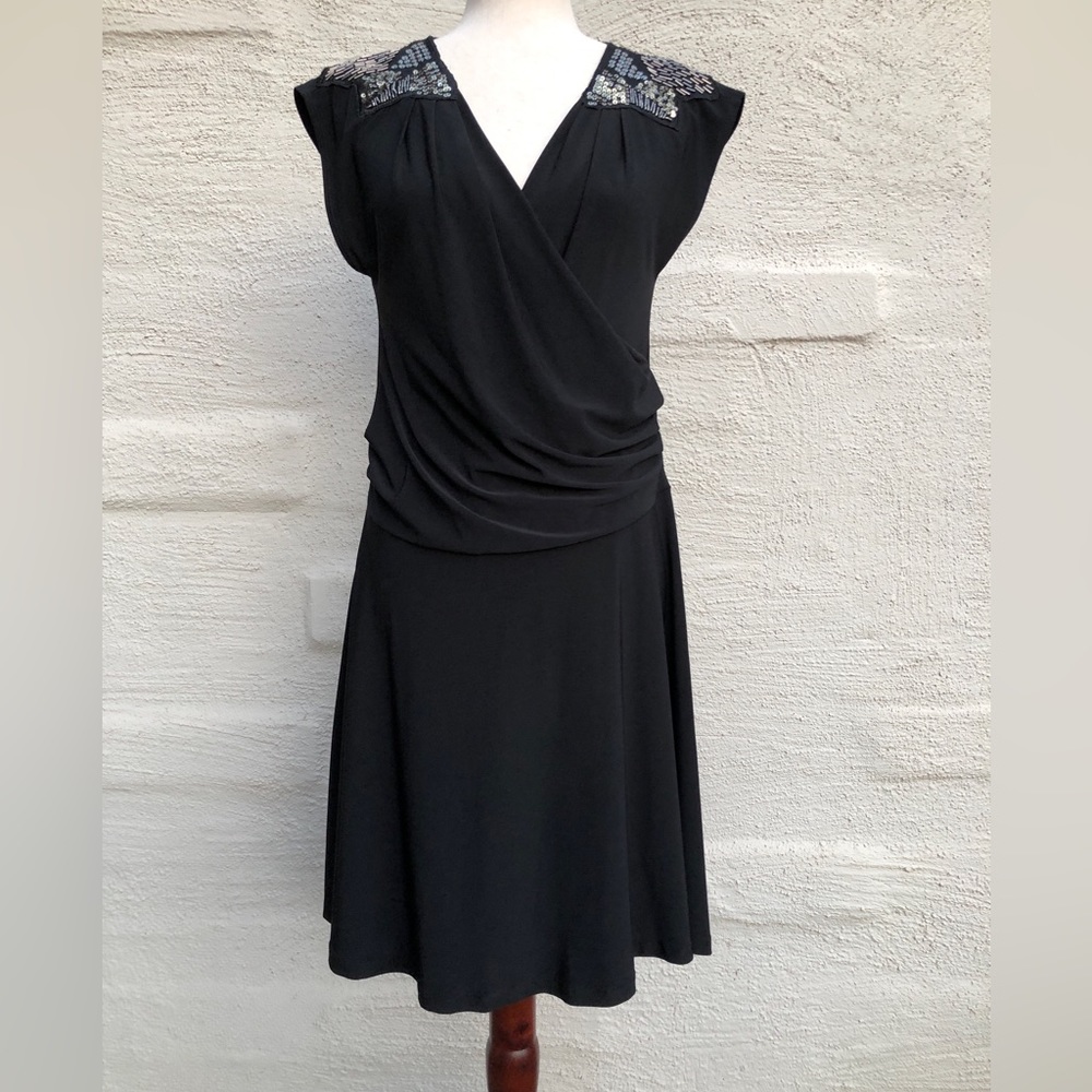 Mai Tai Black Knee Length Dress. Size- 10